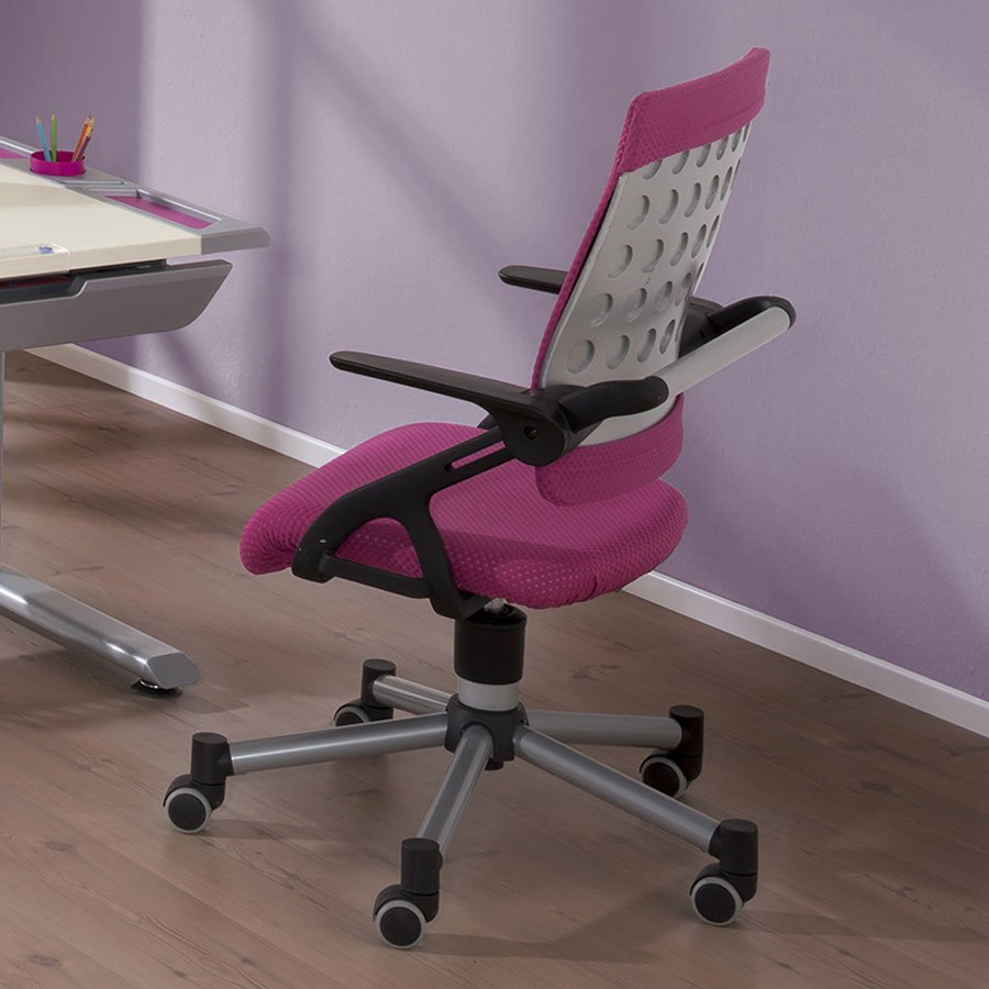 sedia gioventù sedia ergonomica base stabile schienale ergonomico regolabile in altezza hjh OFFICE 633002 Sedia da ufficio per bambini KIDDY GTI-2 grigio rosso ideale per linizio dellanno scolastico 